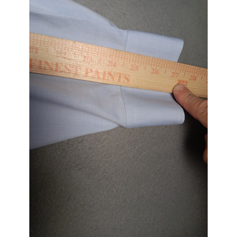 Polo Ralph Lauren Shirt Mens (18 36/37) All Blue Pony Non-Iron Button Down EUC - Picture 10 of 12